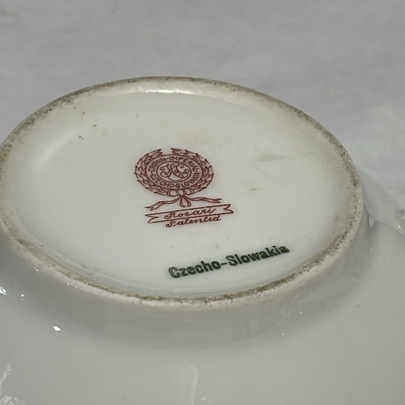 Crown Imperial Czechoslovakia Rosari fruit pattern sugar bowl creamer set of 2 - Picture 12 of 16